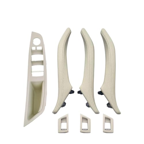 Für 5 Für Serie F10 F11 F18 520 523 525 528 530 535 LHD 7 Stücke Innentür Armlehne Panel Pull Griff Mit Leder Außen Abdeckung Panel Abdeckung Trim(Model A Oyster set) von ENEFCKCHRL