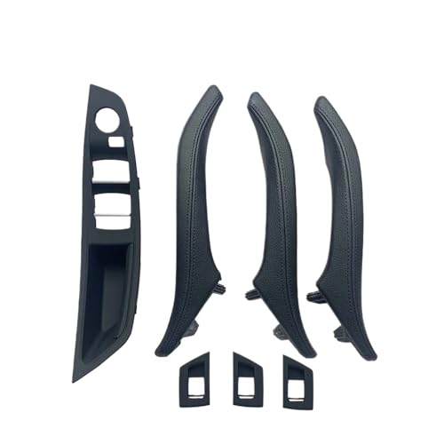 Für 5 Für Serie F10 F11 F18 520 523 525 528 530 535 LHD 7 Stücke Innentür Armlehne Panel Pull Griff Mit Leder Außen Abdeckung Panel Abdeckung Trim(Model B Black set) von ENEFCKCHRL