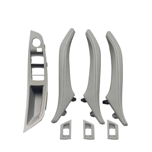 Für 5 Für Serie F10 F11 F18 520 523 525 528 530 535 LHD 7 Stücke Innentür Armlehne Panel Pull Griff Mit Leder Außen Abdeckung Panel Abdeckung Trim(Model B Gray set) von ENEFCKCHRL
