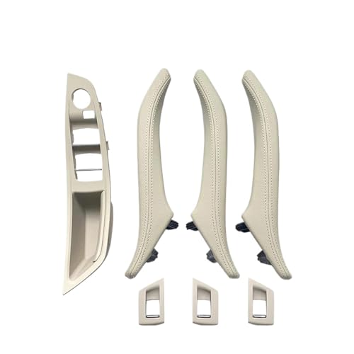 Für 5 Für Serie F10 F11 F18 520 523 525 528 530 535 LHD 7 Stücke Innentür Armlehne Panel Pull Griff Mit Leder Außen Abdeckung Panel Abdeckung Trim(Model B Oyster set) von ENEFCKCHRL