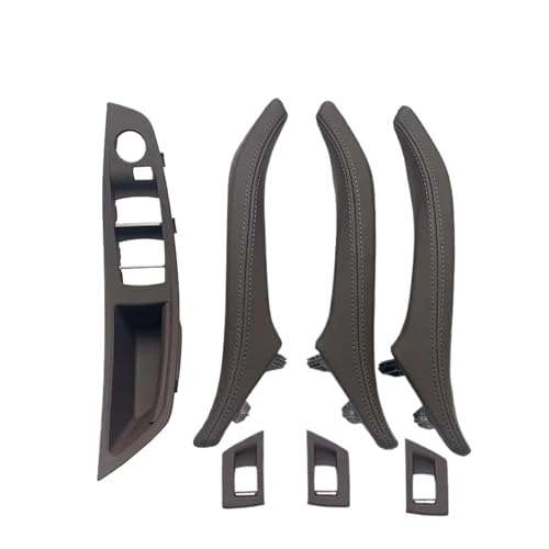 Für 5 Für Serie F10 F11 F18 520i 523i 525i 528i 535i Armlehne Innen Leder Türgriff Montage 7PCS Set LHD RHD Panel Abdeckung Trim(Lhd Moka) von ENEFCKCHRL