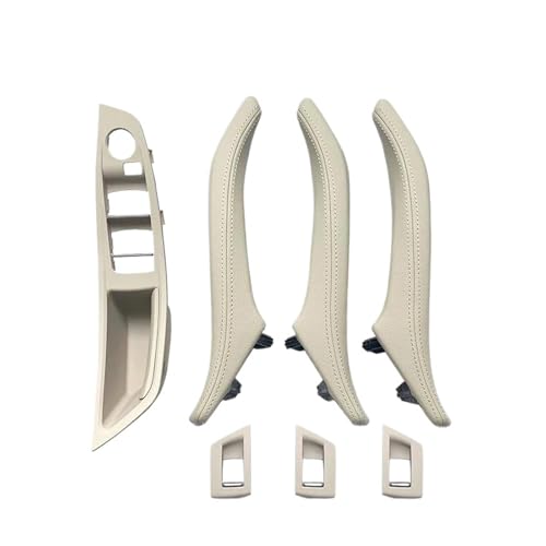 Für 5 Für Serie F10 F11 F18 520i 523i 525i 528i 535i Armlehne Innen Leder Türgriff Montage 7PCS Set LHD RHD Panel Abdeckung Trim(Lhd Oyster) von ENEFCKCHRL