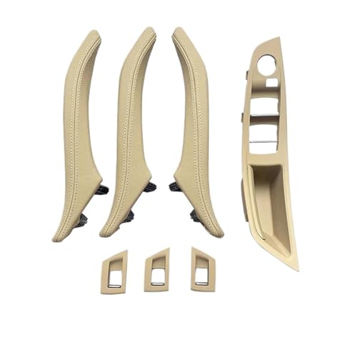 Für 5 Für Serie F10 F11 F18 520i 523i 525i 528i 535i Armlehne Innen Leder Türgriff Montage 7PCS Set LHD RHD Panel Abdeckung Trim(Rhd Beige) von ENEFCKCHRL