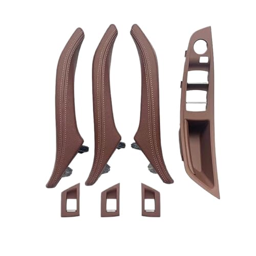 Für 5 Für Serie F10 F11 F18 520i 523i 525i 528i 535i Armlehne Innen Leder Türgriff Montage 7PCS Set LHD RHD Panel Abdeckung Trim(Rhd Red Brown) von ENEFCKCHRL