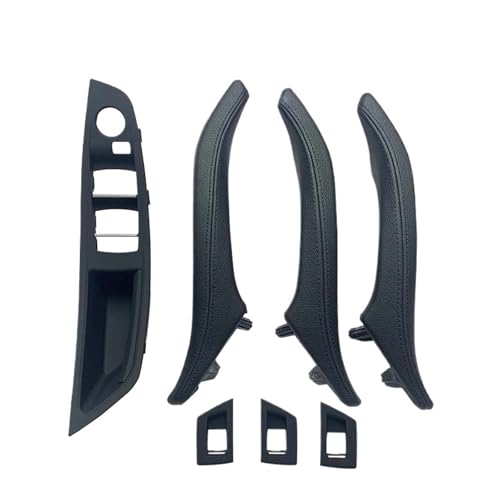 Für 5 Für Serie F10 F11 F18 520i 523i 525i 528i 535i LHD RHD Armlehne Innen Leder Türgriff 7PCS SET Panel Abdeckung Trim(Lhd Black) von ENEFCKCHRL