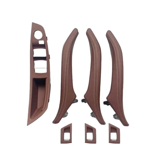 Für 5 Für Serie F10 F11 F18 520i 523i 525i 528i 535i LHD RHD Armlehne Innen Leder Türgriff 7PCS SET Panel Abdeckung Trim(Lhd Red Brown) von ENEFCKCHRL