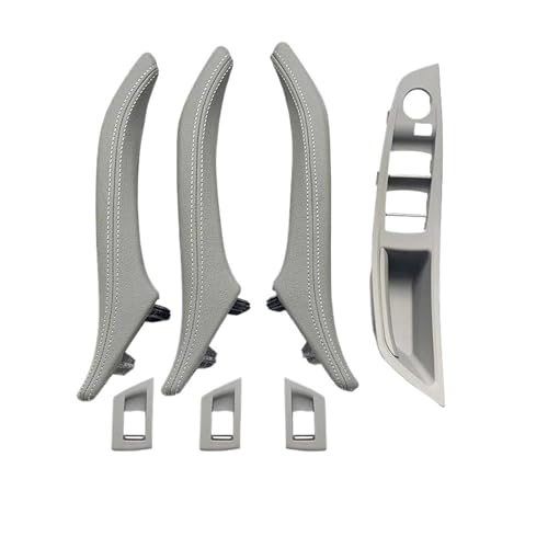 Für 5 Für Serie F10 F11 F18 520i 523i 525i 528i 535i LHD RHD Armlehne Innen Leder Türgriff 7PCS SET Panel Abdeckung Trim(Rhd Gray) von ENEFCKCHRL