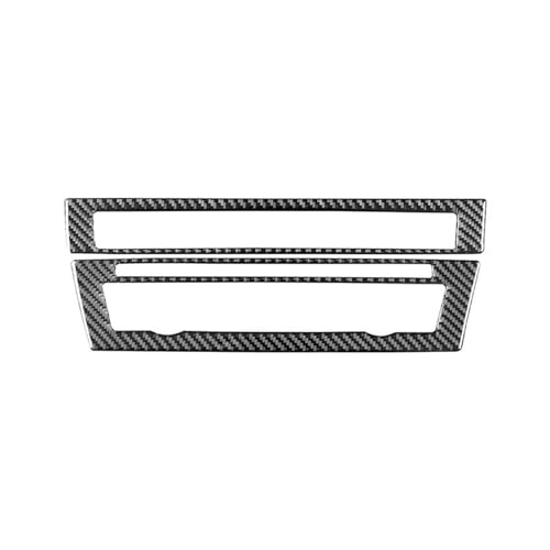 Für 5 Für Serie F10 F18 2011-2017 Auto Klimaanlage CD Taste Panel Trim Abdeckung Rahmen Dekor Aufkleber Carbon Faser Panel Abdeckung Trim(Zwart) von ENEFCKCHRL