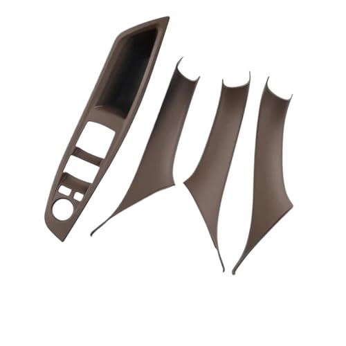 Für 5 Für Serie F10 F18 F11 2011-2017 Auto Türgriff Panel Schutz Pull Trim Abdeckung Auto Innen Tür Griffe Aufkleber Panel Abdeckung Trim(4pcs set Mocha) von ENEFCKCHRL