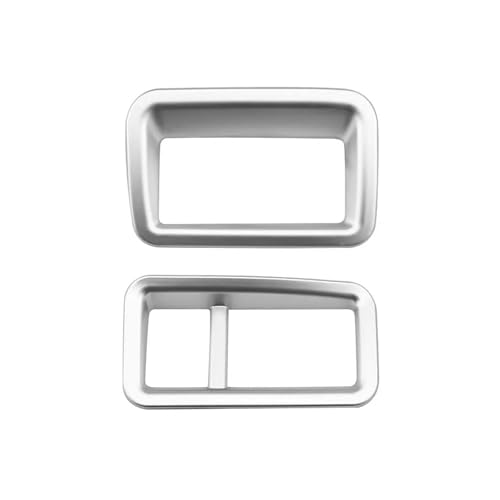 Für C-HR Für CHR 2016-2020, 2 Stück ABS Autoscheinwerfer Scheinwerfer Kraftstofftank Schalter Panel Rahmenabdeckung Zieraufkleber Panel Abdeckung Trim(LHD silver) von ENEFCKCHRL