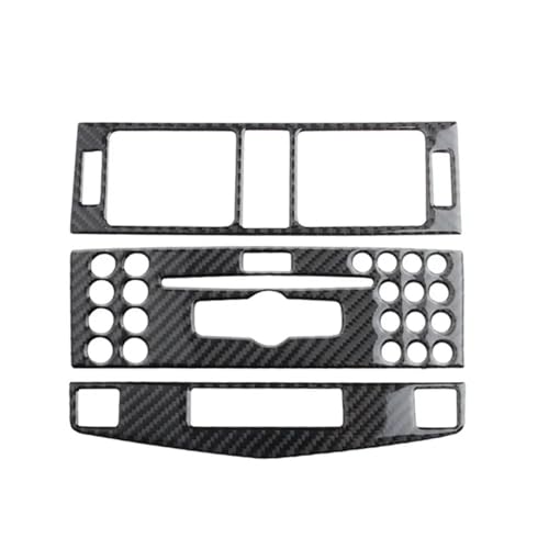 Für C-Klasse W204 07–10 3 X Kohlefaser-Auto-Mittelkonsole Luftauslass Klimaanlage CD-Panel Mittlere Luftauslassabdeckung Panel Abdeckung Trim(Three Holes) von ENEFCKCHRL