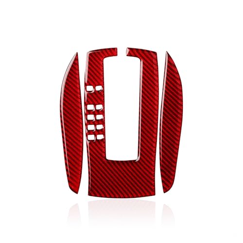 Für Camaro 2010–2015 Auto-Gangschaltungskasten-Panel-Aufkleber Aufkleber Kohlefaser-Zierabdeckung Panel Abdeckung Trim(RED) von ENEFCKCHRL