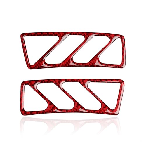 Für Camaro 2010-2015 Auto Klimaanlage Steckdose Abdeckung Aufkleber Carbon Fiber Innen Trim Aufkleber Panel Abdeckung Trim(RED Carbon Fiber Texture) von ENEFCKCHRL