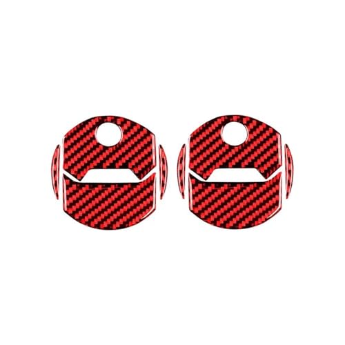 Für Camaro 2010-2015 Auto Seite Klimaanlage Vent Trim Abdeckung Dekor Aufkleber Carbon Fiber Innen Panel Abdeckung Trim(Red Carbon Fibre) von ENEFCKCHRL