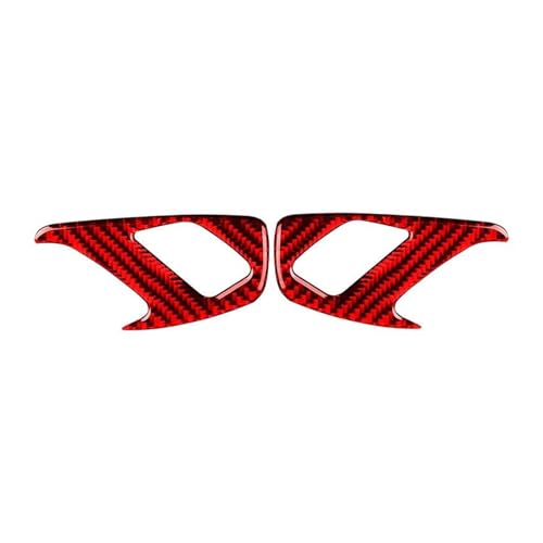 Für Camaro 2017-2022 Auto Türschloss Schalter Taste Dekorative Aufkleber Rahmen Carbon Fiber Innen Panel Abdeckung Trim(Red carbon fiber) von ENEFCKCHRL