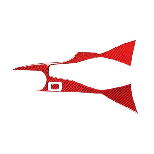 Für Camaro 2017-2022 Carbon Faser Auto Zentrale Getriebe Panel Wasser Tasse Dekorative Rahmen Aufkleber Trim Abdeckung Panel Abdeckung Trim(Red carbon fiber) von ENEFCKCHRL