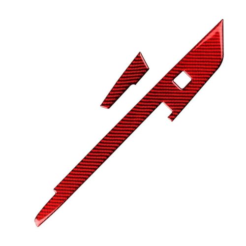 Für Camaro 2017-2022 Carbon Fiber Car Center Konsole Seite Dekorative Streifen Abdeckung Aufkleber Panel Abdeckung Trim(Red carbon fiber) von ENEFCKCHRL