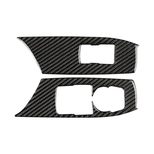 Für Camaro 2017-2022 Carbon Fiber Innen Auto Fenster Heben Bedienfeld Dekorative Rahmen Abdeckung Aufkleber Panel Abdeckung Trim(Black carbon fiber) von ENEFCKCHRL