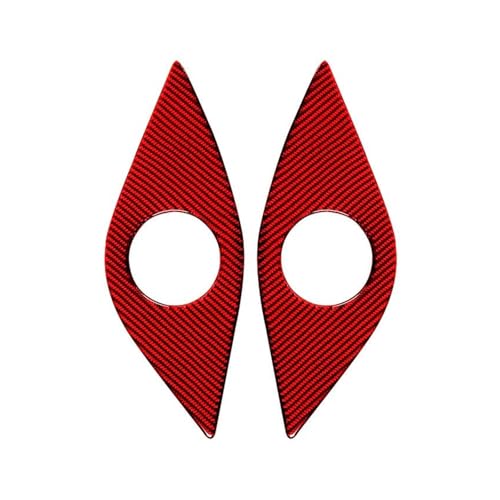 Für Camaro 2017-2022 Carbon Fiber Innen Auto Hinten Tür Horn Dekorative Rahmen Aufkleber Trim Abdeckung Panel Abdeckung Trim(Red carbon fiber) von ENEFCKCHRL