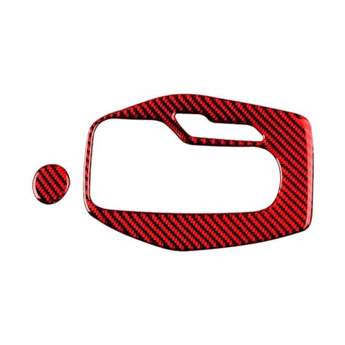 Für Camaro 2017–2022 Kohlefaser Auto-Gangschaltung Rahmenabdeckung Dekorative Aufkleber Panel Abdeckung Trim(Red carbon fiber) von ENEFCKCHRL