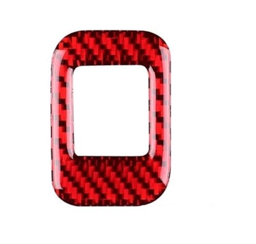 Für Cayenne 2003 2004 2005 2006 2007 2008 2009 2010 Scheinwerfer-Tastenschalter-Panel-Trim-Carbon-Faser-Aufkleber Panel Abdeckung Trim(Red) von ENEFCKCHRL