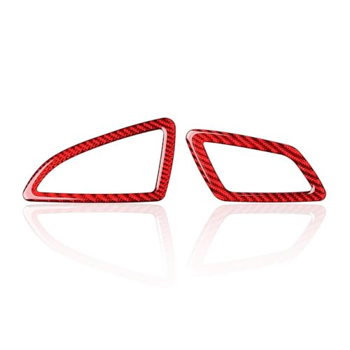 Für Civic 10. Generation 2016–2021 Kohlefaser Auto-Innenraum Seitliche Entlüftungsleiste Aufkleber Panel Abdeckung Trim(RED Carbon Fiber Texture) von ENEFCKCHRL
