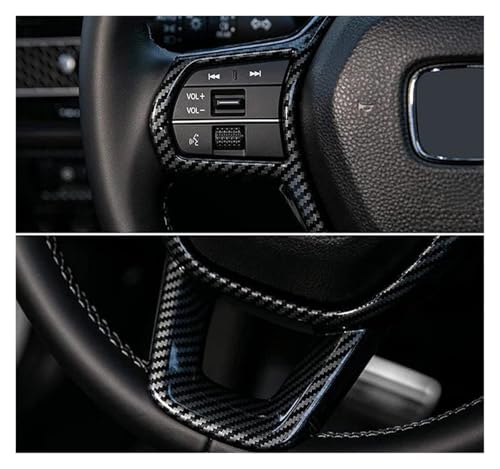 Für Civic 11. Generation 2022 Für CRV Für CR-V 6. Für Generation 2023 Für Accord 2023 Lenkradknopfrahmenabdeckung Panel Abdeckung Trim(Carbon black) von ENEFCKCHRL