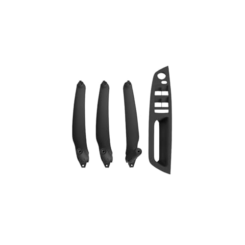 Für E70 E71 E72 X5 X6 LHD RHD 4 Stücke Auto Innentürgriff Innenverkleidung Pull Trim Abdeckung Griff Set Armlehne Ersatz Panel Abdeckung Trim(Model B RHD Black) von ENEFCKCHRL