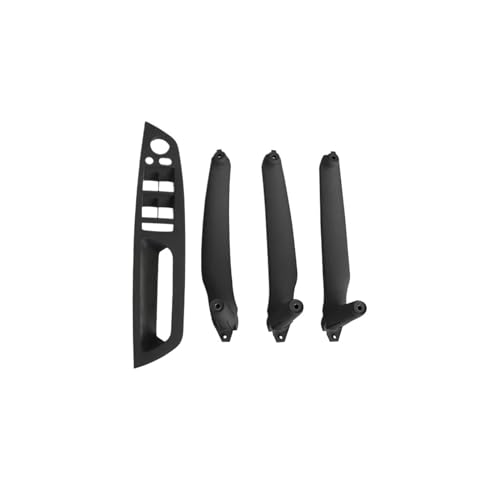 Für E70 E71 E72 X5 X6 LHD RHD 4 Stücke Auto Innentürgriff Innenverkleidung Pull Trim Abdeckung Griff Set Armlehne Panel Abdeckung Trim(Model A LHD Black) von ENEFCKCHRL