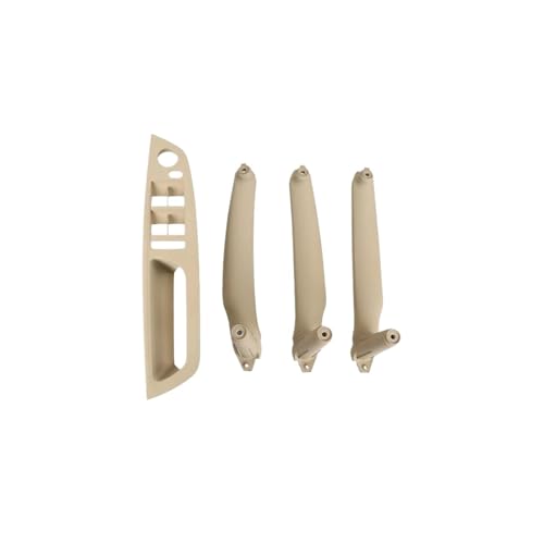 Für E70 E71 E72 X5 X6 LHD RHD 4 Stücke Auto Innentürgriff Innenverkleidung Pull Trim Abdeckung Griff Set Armlehne Panel Abdeckung Trim(Model B LHD Beige) von ENEFCKCHRL