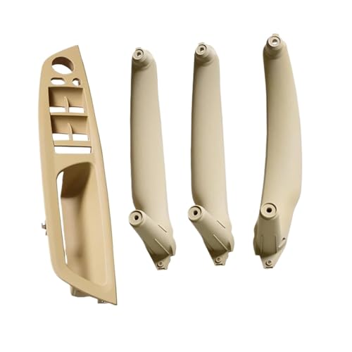 Für E70 E71 X5 X6 2007-2012 2013 2014 Auto Carbon Fiber ABS Innen Tür Armlehne Griff Links Rechts Panel Pull Trim Abdeckung Panel Abdeckung Trim(RHD Beige 4Pcs) von ENEFCKCHRL