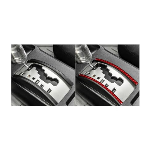 Für FJ Für Cruiser 2007-2021 Carbon Faser Automatische Getriebe Shift Panel Trim Abdeckung Auto Innen Dekorative Aufkleber Panel Abdeckung Trim(1 Red) von ENEFCKCHRL