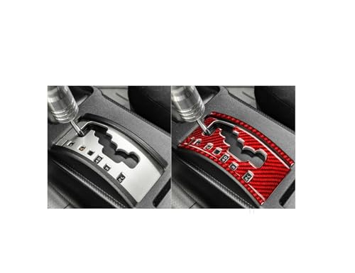 Für FJ Für Cruiser 2007-2021 Carbon Faser Automatische Getriebe Shift Panel Trim Abdeckung Auto Innen Dekorative Aufkleber Panel Abdeckung Trim(3 Red) von ENEFCKCHRL