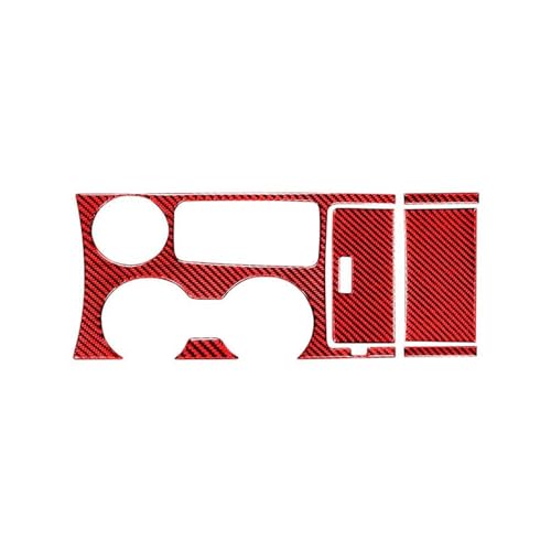 Für Für Explorer 2013-2019 Auto Wasser Tasse Getriebe Panel Dekoration Abdeckung Trim Aufkleber Aufkleber Carbon Faser Panel Abdeckung Trim(Red) von ENEFCKCHRL