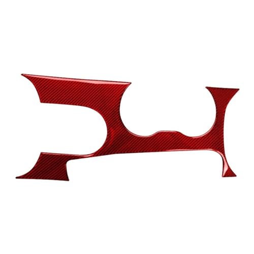 Für Für Mustang GT 2015-2021 Carbon Fiber Innen Auto Getriebe Shift Panel Trim Abdeckung Tasse Halter Dekoration Aufkleber Aufkleber Rahmen Panel Abdeckung Trim(Red) von ENEFCKCHRL