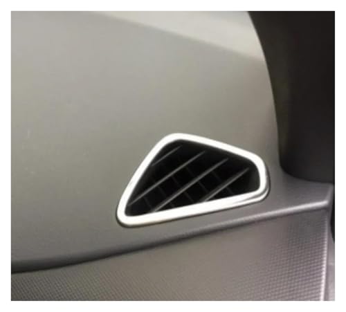 Für Hyundai Für Kona Für Kauai 2017-2022 LHD 2-teilige Klimaanlagen-Entlüftungsauslass-Dekorationsabdeckung A/C-Auslass-Trimmaufkleber Panel Abdeckung Trim(Stainless silver) von ENEFCKCHRL
