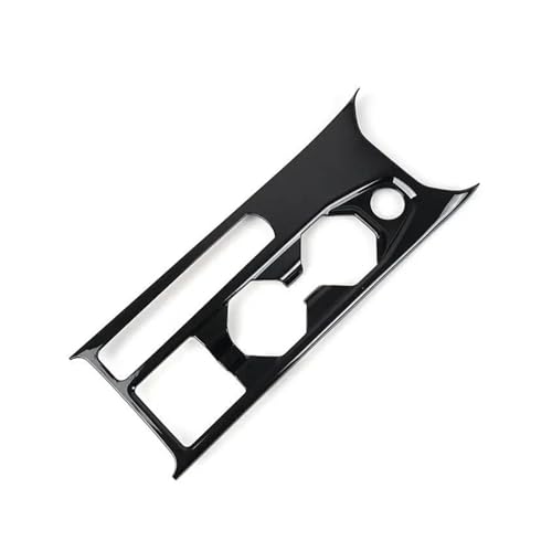 Für Polo 2019 2020 ABS Auto Innen Zubehör Center Konsole Getriebe Shift Panel Wasser Tasse Halter Rahmen Abdeckung Fall Trim Panel Abdeckung Trim(Bright Black) von ENEFCKCHRL