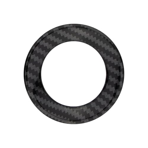 Für Polo B6 B7 6 7 MK6 MK7 MK5 Auto Lenkrad Center Aufkleber Kreis Panel Abdeckung Trim(Carbon fiber black) von ENEFCKCHRL