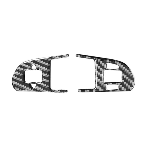 Für Q7 2007-2015 Carbon Fiber Innen Auto Lenkrad Tasten Panel Dekoration Aufkleber Abdeckung Trim Rahmen Panel Abdeckung Trim(Style A) von ENEFCKCHRL