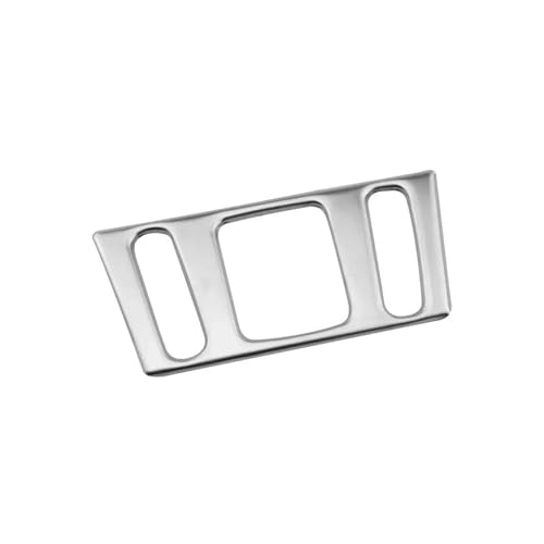 Für Qashqai J11 2014-2019 Auto Mittelkonsole Notbeleuchtung Schalter Abdeckung Air Vent Outlet Trim Aufkleber Panel Abdeckung Trim(Stainless Silver) von ENEFCKCHRL