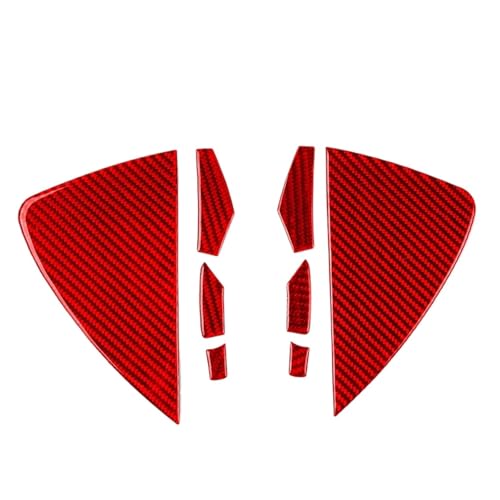Für Tesla Für Modell 3 Für Modell Y 2020-2022 Carbon Faser Auto Zentrale Steuerung Tür Slot Panel Trim Abdeckung Aufkleber Panel Abdeckung Trim(Carbon Red) von ENEFCKCHRL
