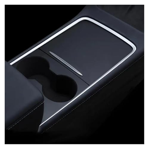 Für Tesla Für Modell 3 Y 2021-2023 Auto Center Konsole Panel Aufkleber Holzmaserung Film Carbon Zentrale Steuerung Abdeckung Panel Abdeckung Trim(Matte Black) von ENEFCKCHRL