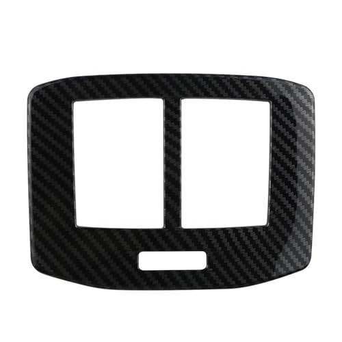 Für Troc 2017-2024 Klimaanlage Panel Aufkleber Abdeckung Trim Auto Hinten AC Vent Outlet Rahmen Panel Abdeckung Trim(Carbon fiber black) von ENEFCKCHRL