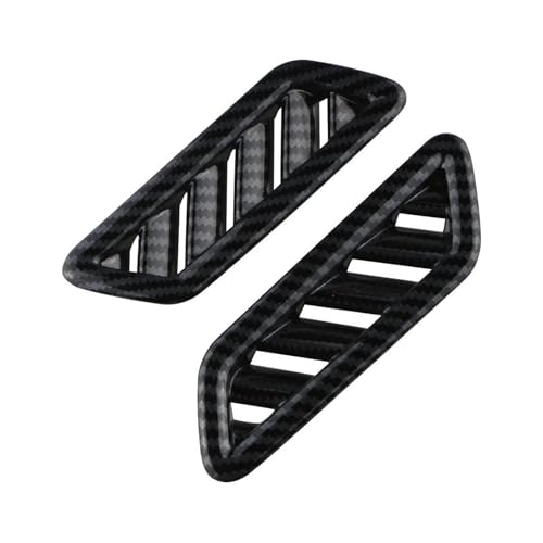 Für Troc 2018-2024 2 Stück Auto Front AC Vent Abdeckung Klimaanlage Outlet Aufkleber Trim Innen Panel Abdeckung Trim(Carbon fiber black) von ENEFCKCHRL
