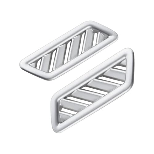 Für Troc 2018-2024 2 Stück Auto Front AC Vent Abdeckung Klimaanlage Outlet Aufkleber Trim Innen Panel Abdeckung Trim(Matte silver) von ENEFCKCHRL