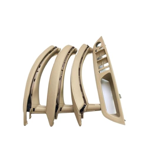 Für X5 X6 E70 E71 2007-2014 2008 2009 2010 2011 2012 2013 7PCS Set LHD RHD Innen Tür Fenster Schalter Panel Pull Griff Mit Leder Abdeckung Panel Abdeckung Trim(RHD Set Beige) von ENEFCKCHRL