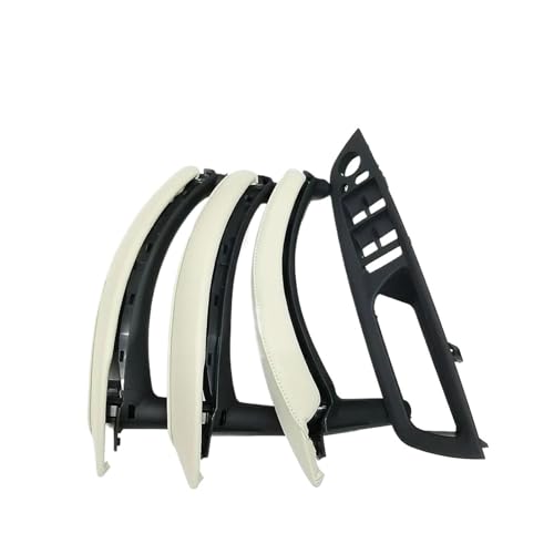 Für X5 X6 E70 E71 2007-2014 2008 2009 2010 2011 2012 2013 7PCS Set LHD RHD Innen Tür Fenster Schalter Panel Pull Griff Mit Leder Abdeckung Panel Abdeckung Trim(RHD Set Creamy) von ENEFCKCHRL