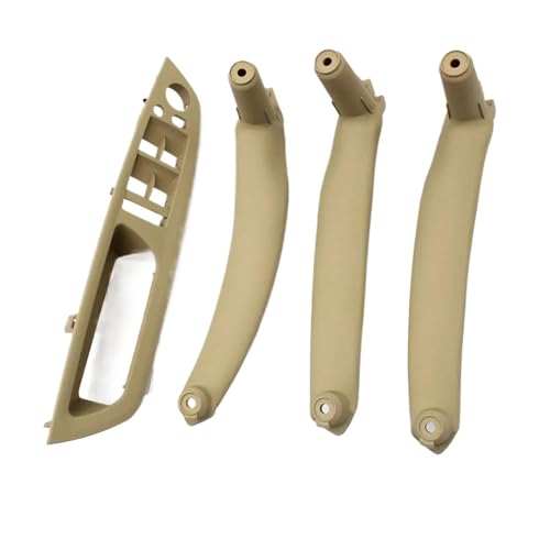 Für X5 X6 E70 E71 E72 2007-2013 4PCS Kit LHD RHD Innere Fahrer Tür Fenster Schalter Armlehne Abdeckung Pull Griff Ersatz Panel Abdeckung Trim(Beige LHD 4PCS) von ENEFCKCHRL