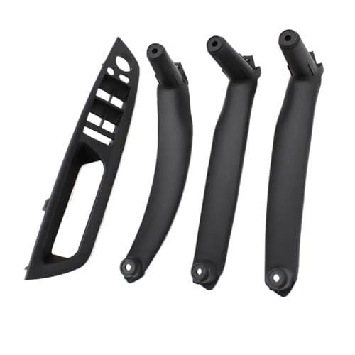 Für X5 X6 E70 E71 E72 2007-2013 4PCS Kit LHD RHD Innere Fahrer Tür Fenster Schalter Armlehne Abdeckung Pull Griff Ersatz Panel Abdeckung Trim(Black LHD 4PCS) von ENEFCKCHRL