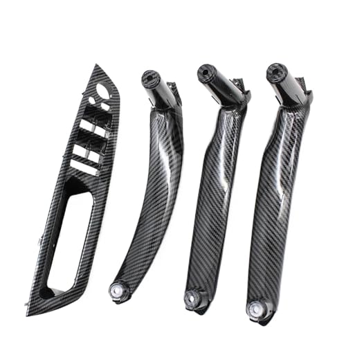 Für X5 X6 E70 E71 E72 2007–2014 LHD RHD 4-teiliges Set Tür-Fenster-Schalter-Panel Armlehne Zuggriff-Abdeckungs-Ordnung Panel Abdeckung Trim(LHD Carbon Set) von ENEFCKCHRL